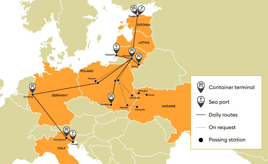 Map of all routes