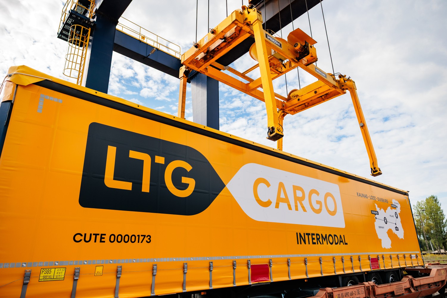 Cargo journey from Kaunas to Duisburg via Lodz